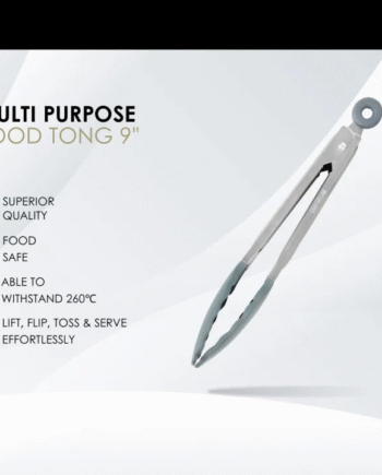 Fukuro Multi Purpose Food Tong 9" High Heat Resistance / Stainless Steel Tongs