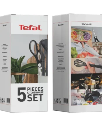 Tefal Kitchenware 5 PCS - Utensils (Wok spatula + Ladle Spatula + Kitchen Shears 21cm + Chef Knife 15cm + Whisks )