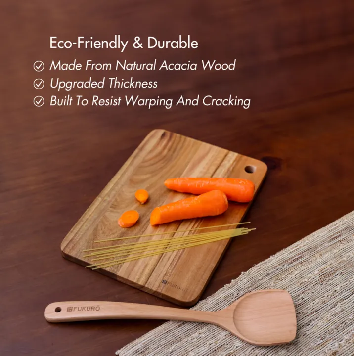 Fukuro Chef Series Acacia Wood Chopping Board (34.x 2 x 24cm)