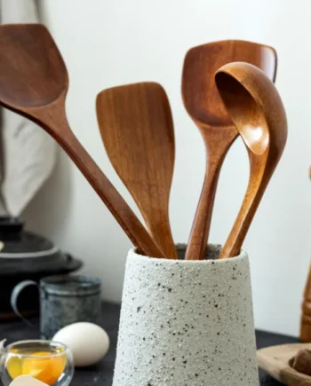 Kitchen Mixing Utensil Set Wooden Spatula Spoon Wooden Cooking Tool Kitchen Accessories