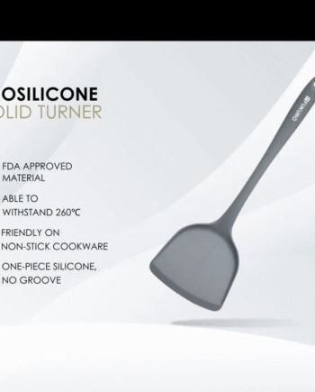 Fukuro 260° Pro Silicone Solid Turner 13" / Kitchen Utensils Stir-Fry Turner Spatula